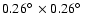 $0.26\hbox {$^\circ $ }\times 0.26\hbox {$^\circ $ }$