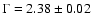 $\Gamma = 2.38 \pm 0.02$
