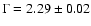 $\Gamma = 2.29 \pm 0.02$