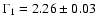 $\Gamma_1
= 2.26 \pm 0.03$