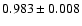 $0.983 \pm 0.008$