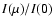 $I(\mu)/I(0)$
