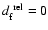 $d_{\rm f}^{\rm ~rel} = 0$