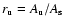 ${r}_{\rm u} = {A}_{\rm u}/{A}_{\rm s}$