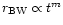 $r_{\rm BW} \propto {t}^{m}$