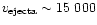 $v_{\rm ejecta} \sim15~000$