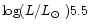 $\log(L/\mbox{$L_{\odot}$ }) \ga 5.5$