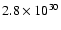 $2.8 \times 10^{30}$