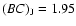 $(BC)_{\rm J} = 1.95$