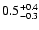 $\rm0.5^{+0.4}_{-0.3}$
