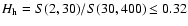 $H_{\rm h}=S(2,30)/S(30,400) \le 0.32$