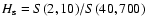 $H_{\rm s}=S(2,10)/S(40,700)$