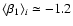 $\langle
\beta_1 \rangle_i \simeq -1.2$