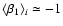 $\langle \beta_1
\rangle_i \simeq -1$