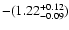 $\rm -(1.22^{+0.12}_{-0.09})$