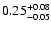 $\rm0.25^{+0.08}_{-0.05}$