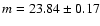 $m=23.84\pm0.17$