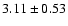 $3.11\pm0.53$