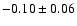 $-0.10\pm0.06$