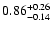 $\rm0.86^{+0.26}_{-0.14}$