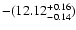 $\rm -(12.12^{+0.16}_{-0.14})$