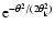 ${\rm e}^{-\theta^{2}/(2\theta_{\rm k} ^{2})}$