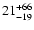 $\rm 21^{+66}_{-19}$