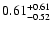 $\rm0.61^{+0.61}_{-0.52}$