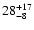 $\rm 28^{+17}_{-8}$