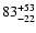 $\rm 83^{+53}_{-22}$