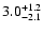 $\rm 3.0^{+1.2}_{-2.1}$