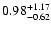 $\rm0.98^{+1.17}_{-0.62}$