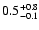$\rm0.5^{+0.8}_{-0.1}$