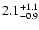 $\rm 2.1^{+1.1}_{-0.9}$