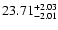 $\rm 23.71^{+2.03}_{-2.01}$