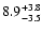 $\rm 8.9^{+3.8}_{-3.5}$