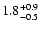 $\rm 1.8^{+0.9}_{-0.5}$