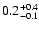 $\rm0.2^{+0.4}_{-0.1}$