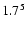 $\rm 1.7^{5}$
