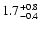 $\rm 1.7^{+0.8}_{-0.4}$
