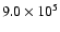 $ 9.0 \times 10^5$