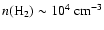 $n({\rm H_2}) \sim 10^4 ~ {\rm cm}^{-3}$
