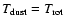 $T_{\rm dust} = T_{\rm rot}$