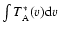 $\int T_{\rm A}^*(v){\rm d}v$