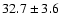 $32.7 \pm 3.6$