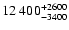 $\rm 12~400^{+2600}_{-3400}$