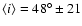 $\langle i\rangle=48^{\circ}\pm21$