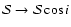 ${\cal S}\to{\cal S}\cos i$
