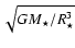 $\sqrt{GM_\star/R_\star^3}$