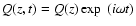 $Q(z,t)=Q(z)\exp~(i\omega t)$